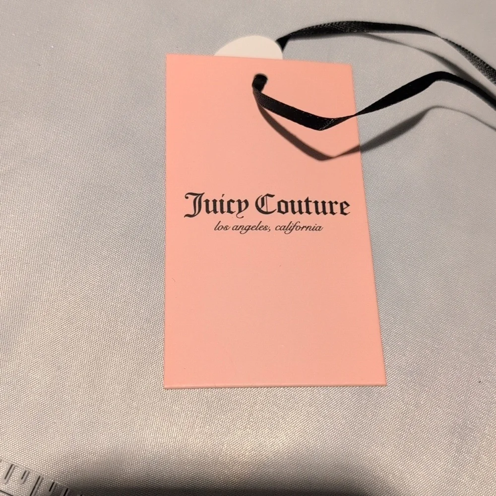 Juicy Couture Taking the Lead Half Moon Card Holder Pink Lemonade with Mirror